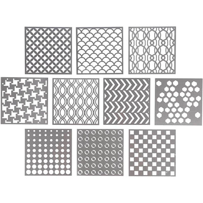 Plantilla de empresa Creativ, tamaño 15x15 cm, grosor 0,31 mm, 10 hojas 1 caja