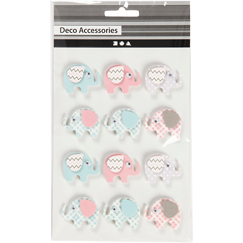 Https: www.cchobby.nl 3d-stickers-olifanten-h-25-mm-b-31-mm-dikte-7-mm-12-stuk-1-doos