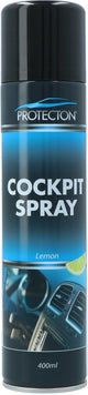 Spray protettivo per abitacolo al limone - pulisce e cura le parti in plastica - per plastica e pelle - ripristina il colore - con fresco profumo di limone - 400 ml