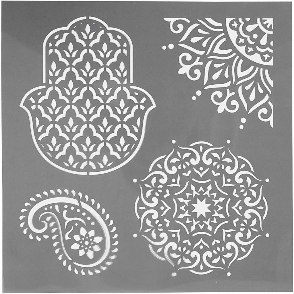 Creativ Company Template ethnic motifs, 30.5x30.5cm