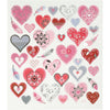 Pegatinas de empresa Creativ, corazones, hoja 15x16,5 cm, 1 hoja
