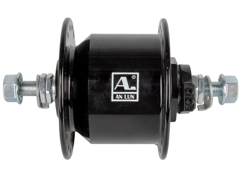 Un Lun Anlun Fore Hub Naaf Dynamo 36G Shimano Comp Food Asse Nero