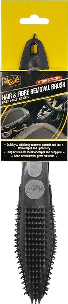 Spazzola per pulizia Meguiar's – 32 x 7 cm – microfibra – spazzola per peli di animali domestici – spazzola per dettagli interni