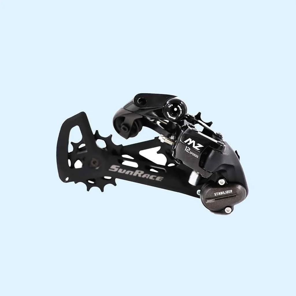 ACHTER DETRAILLEUR 12V CAGA MEDIA DIRECTA NEGRO