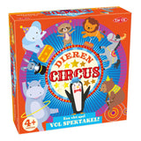 Tactic dierencircus – bordspel – familiespel – extra groot speelbord van 60 cm doorsnede – 5 houten dieren – 4 grote verzameltenten van 24x24 cm - vanaf 4 jaar - afbeelding 2