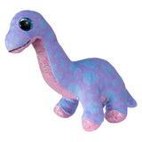 Lumo stars knuffel dino brontosaur paars 15cm pluche speelgoed. - afbeelding 2