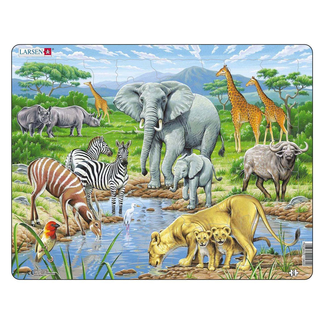SelectA Larsen Pluzzle Animals - African Savannah, 65st.