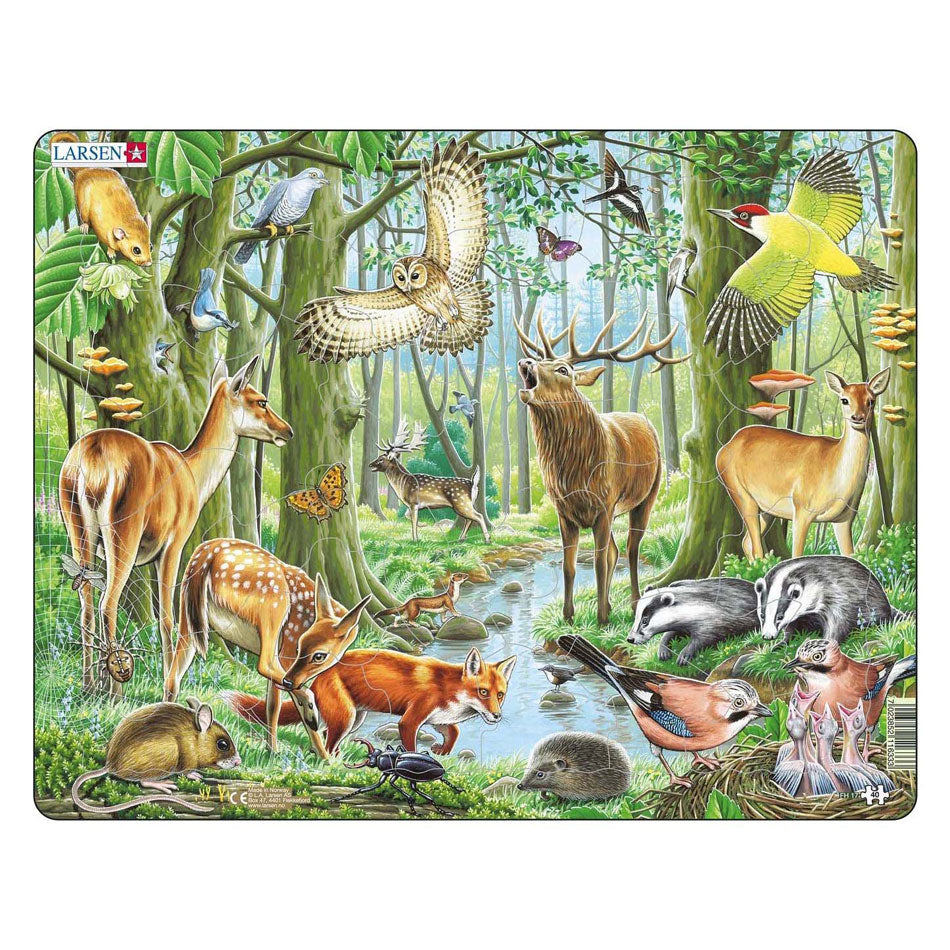Larsen legpuzzel dieren - europese bossen, 40st.