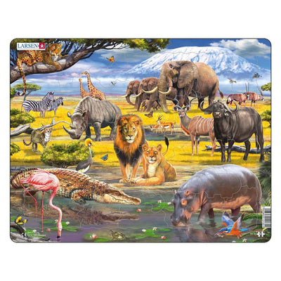 Larsen legpuzzel dieren - afrikaanse savanne, 43st.