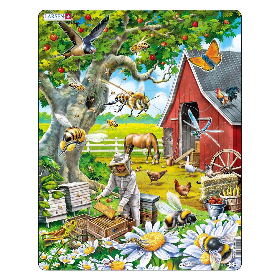 Animali SelectA Larsen Pluzzle - L'apicoltore alle api, 53st.