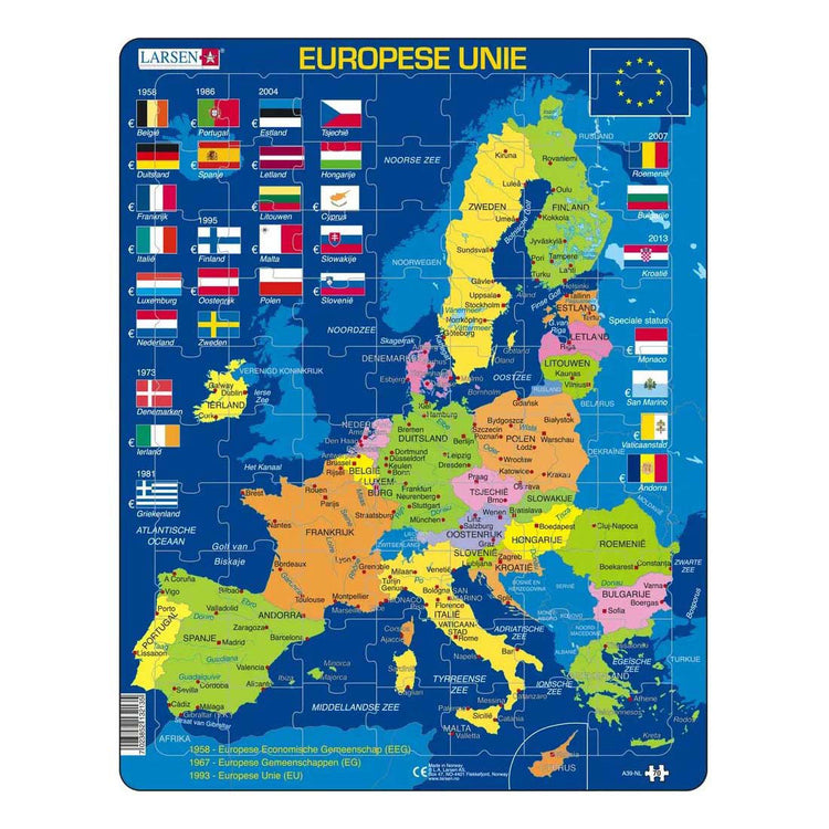 Selecta Larsen Jeg puzzle L'Unione Europea, 70 °.