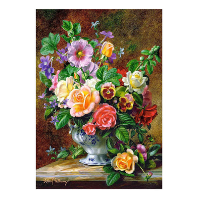 Selecta Castorland juega con flores de rompecabezas en un jarrón, 500º.
