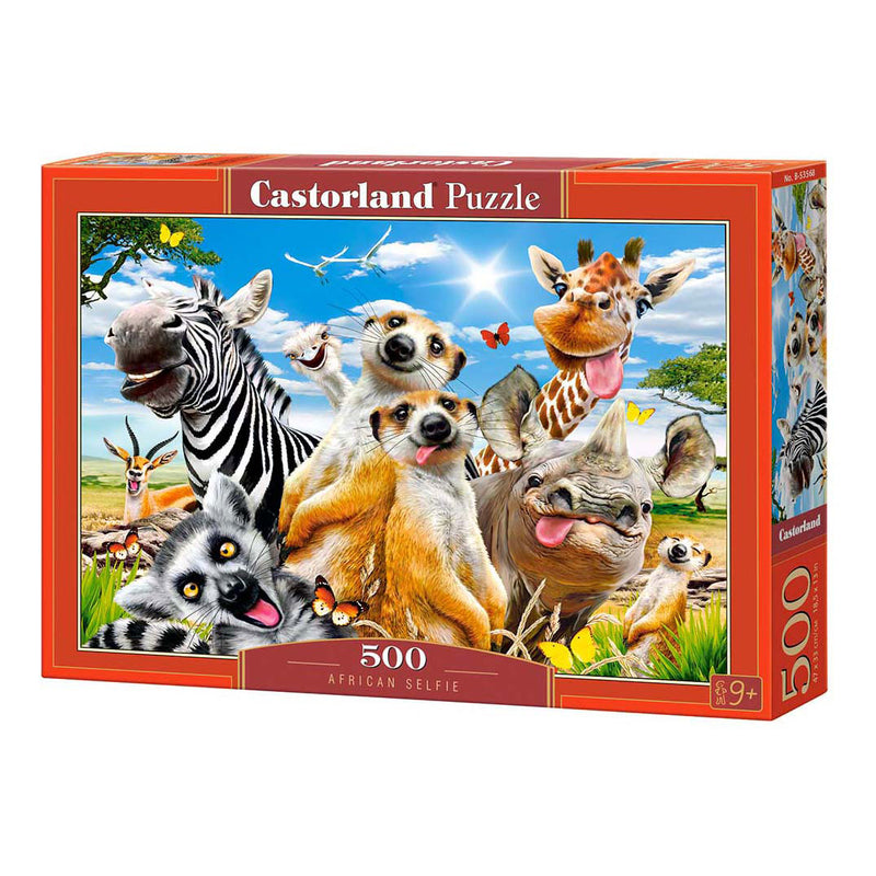 Selecta castorland puzzle selfie africano, 500 pz.