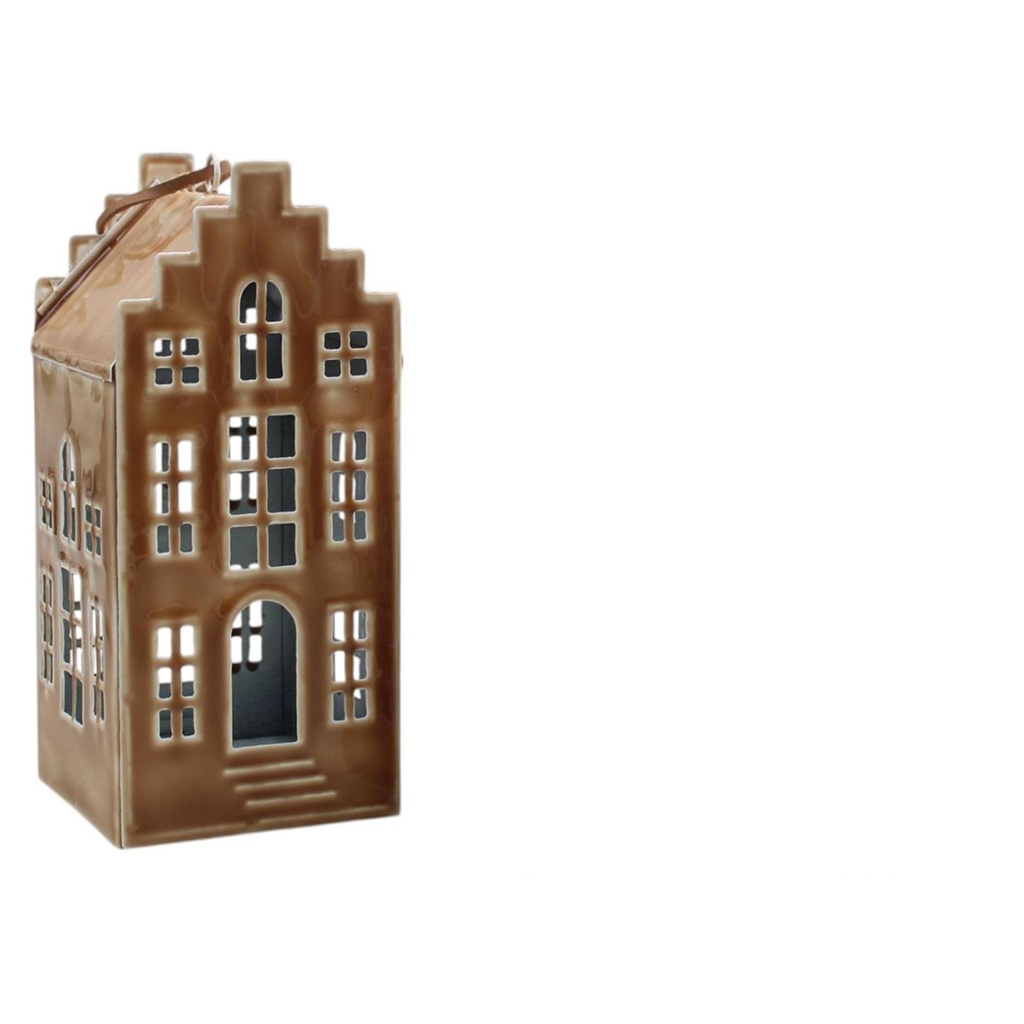 Ambiente de mansión colgador decorativo casa marrón 6x14,5cm