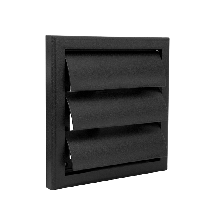 Renson 1069265 - Rejilla de campana extractora de superficie PVC 733 (154x154) str 9005 (negro) | 2 piezas