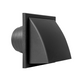 Renson 1069267 - rejilla campana extractora 1 trampilla PVC 741 (100-130) str 9005 (negro) | 2 piezas