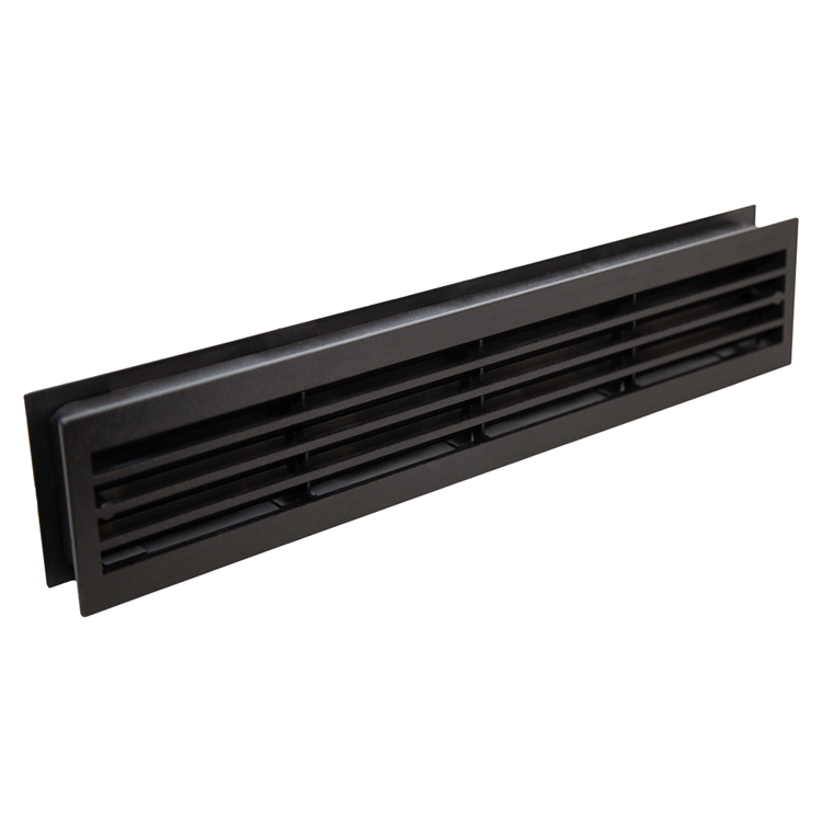 Renson 1069741 - rejilla de puerta PVC 761 450x90 negro | 2 piezas