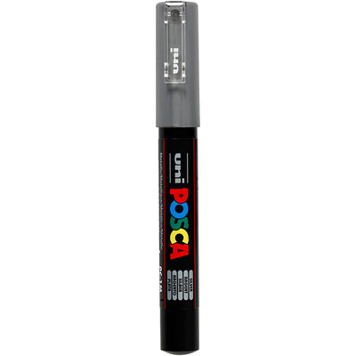 UNI-POSCA POSCA MARKER, AFM PC-1M, spessore della linea 0,7 mm, extra-fine, argento, 1 pezzo