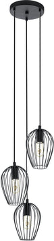 Eglo newtown hanging lamp - e27 - ø 38 cm - black