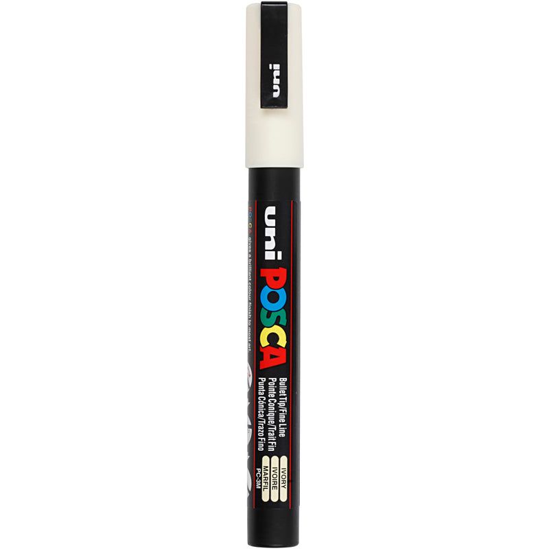 Marcador POSCA uni-Posca, AFM PC-3M, espesor de línea 0.9-1.3 mm, fino, marfil, 1 pieza