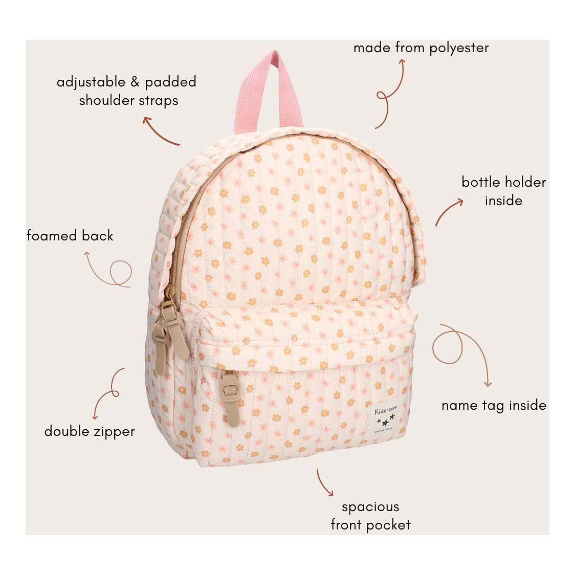 Mochila kidzoom paris mágico prado rosa