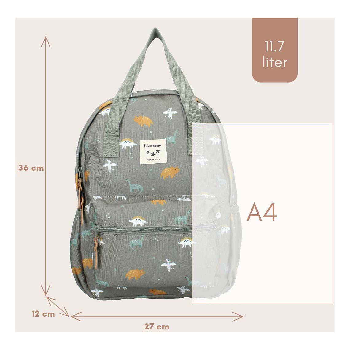 Mochila kidzoom lille pequeña charla dino