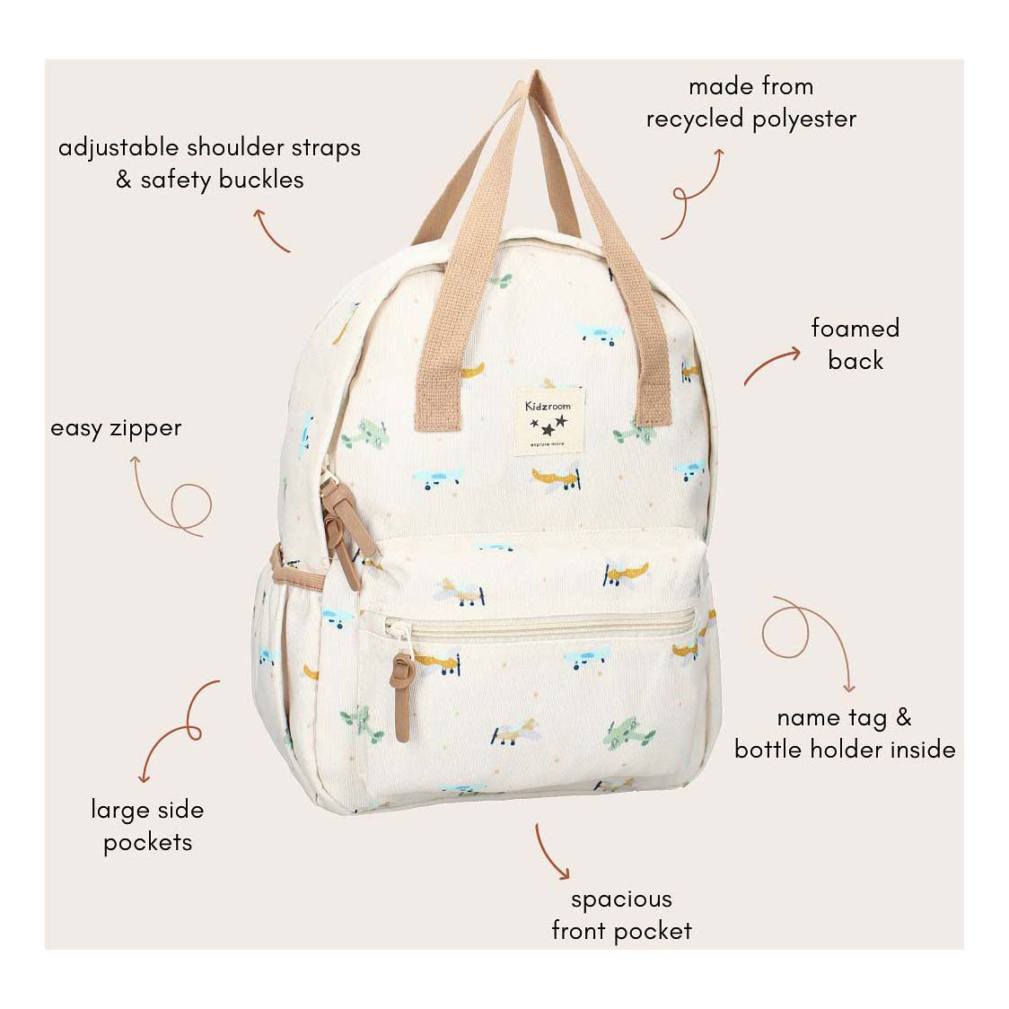 Mochila kidzoom lille avión de conversación pequeña