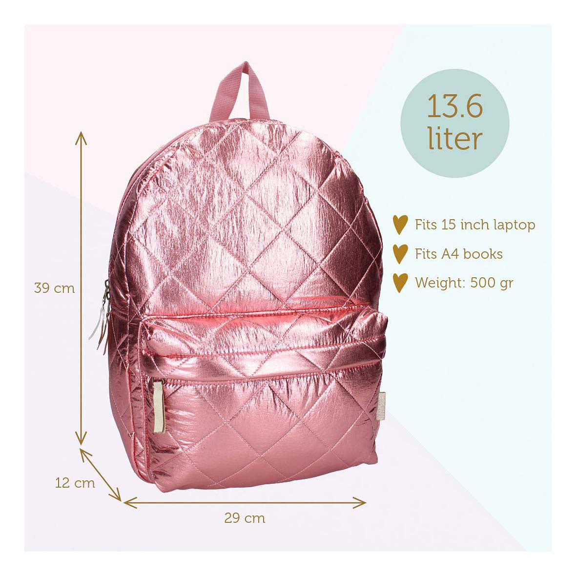 Milky Kiss Backpack Lush Life Pink Metallic