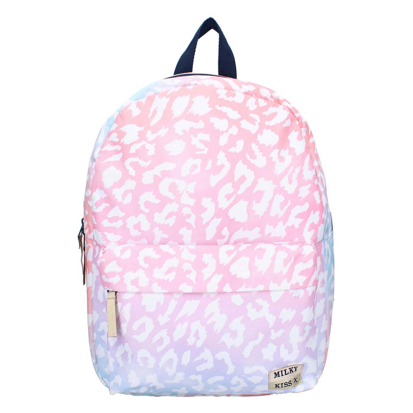 Mochila Milky Kiss estilo atrevido con estampado de leopardo.