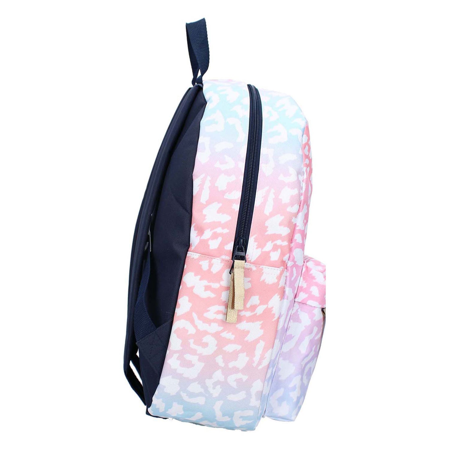 Mochila Milky Kiss estilo atrevido con estampado de leopardo.