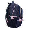 Milky kiss rugzak divine days donkerblauw met roze stippen, 3-vaks