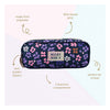 Milky kiss wildflower etui - 9 x 22 x 8 cm - paars - bloemen