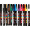 Pennarello Posca Uni-posca, misura pc-3m, larghezza tratto 0,9-1,3 mm, fine, vari colori, 12 pezzi 1 scatola