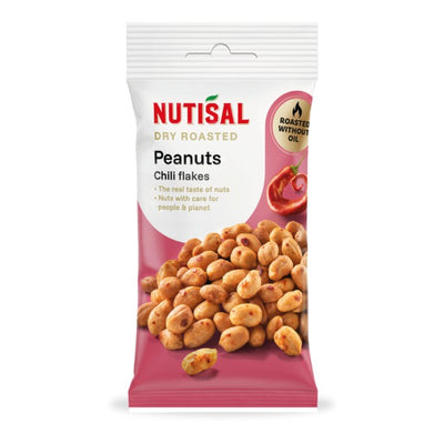 Nutisal dry roasted peanuts chili flakes (14x 60 gr)