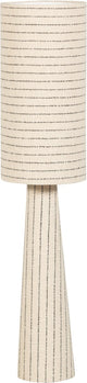 Lámpara de pie tipo loft Woood - bouclé de metal - natural con rayas 130xø30 cm