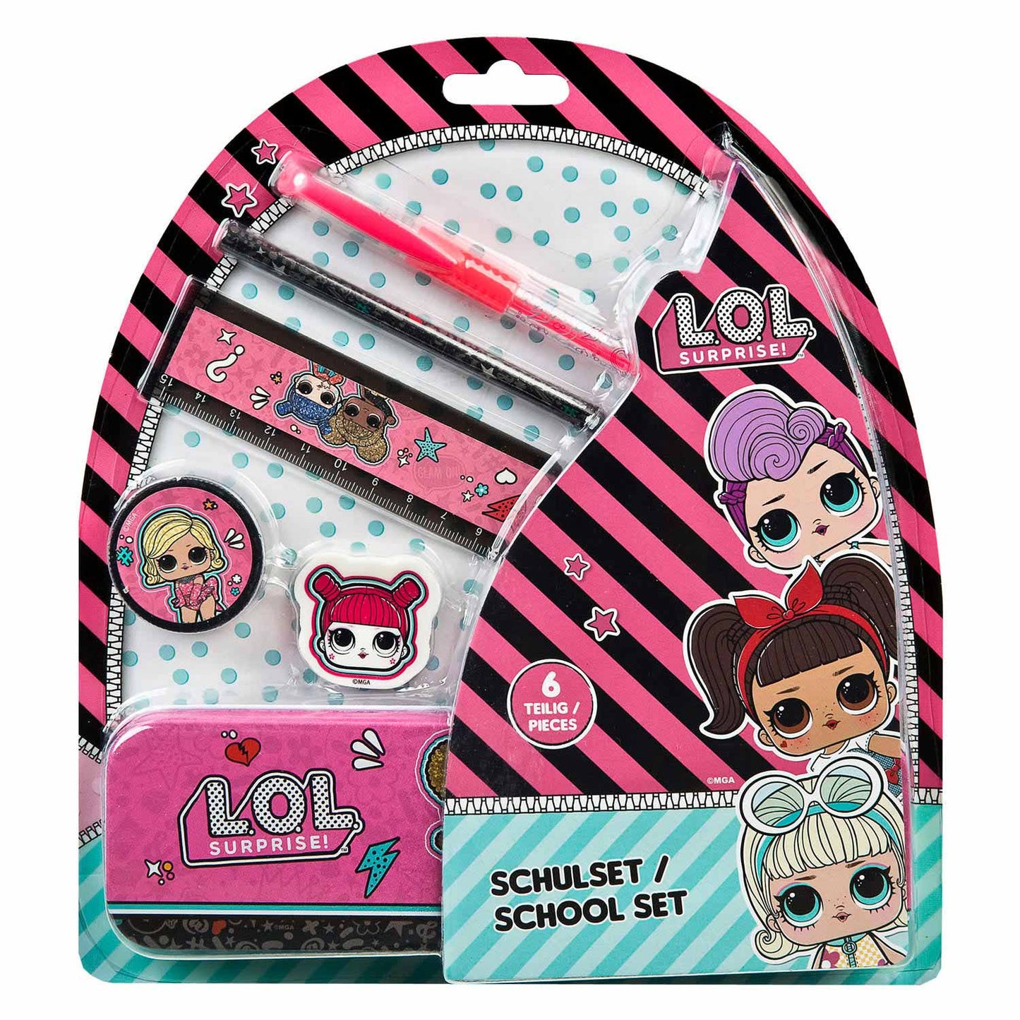 Set scolastico a sorpresa L.O.L, 6dlg.
