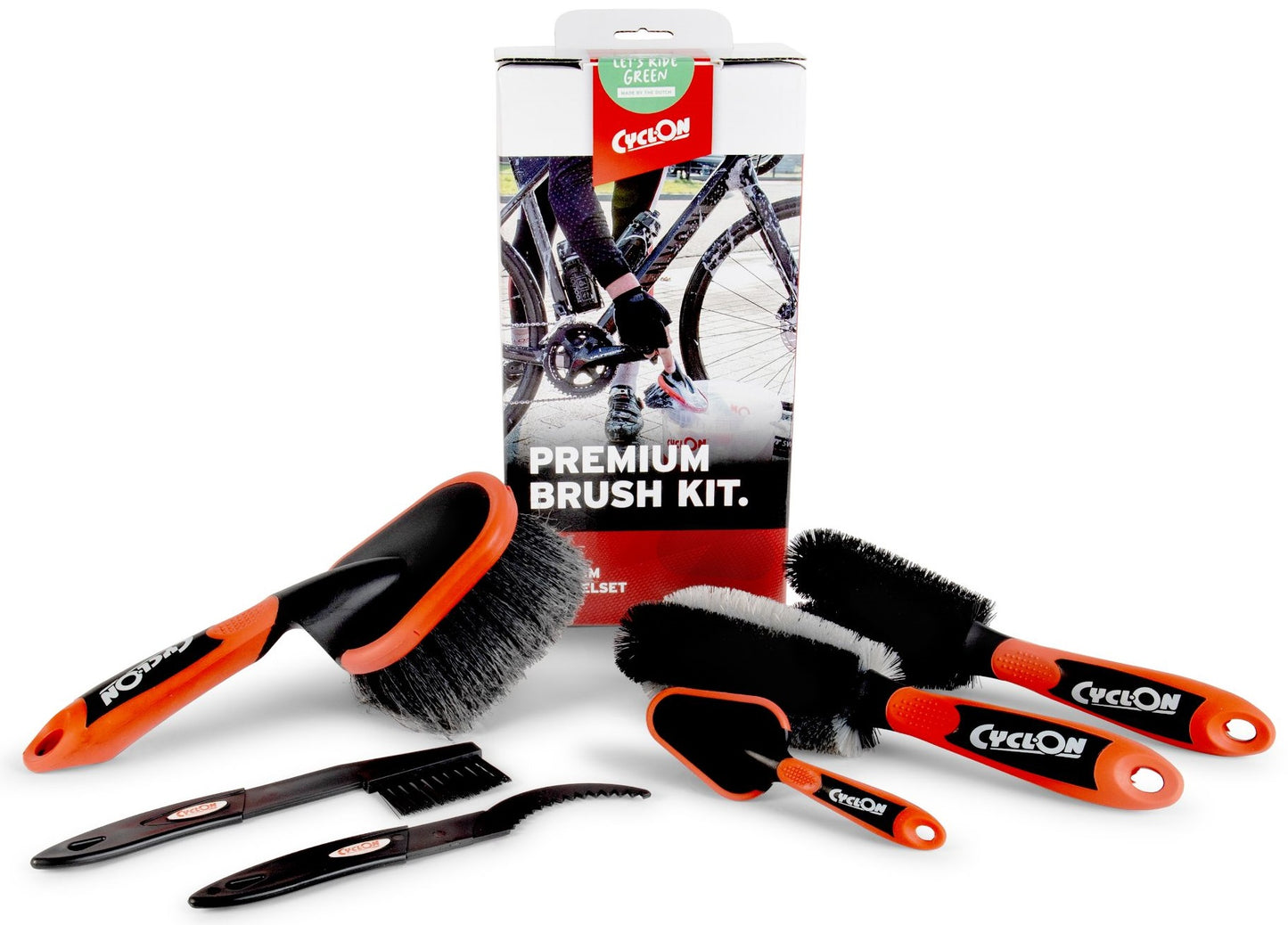 Cyclon borstelset voor fietsreiniging in zak