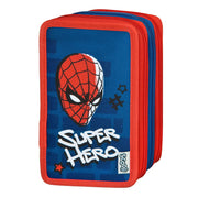 Undercover 3-vaks gevulde etui spiderman - afbeelding 1