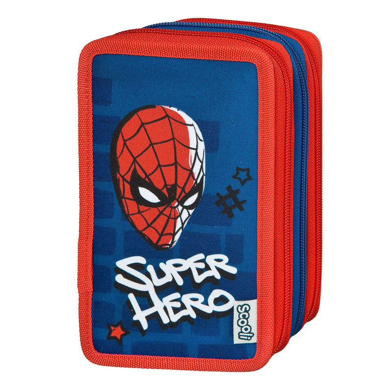 Undercover 3-vaks gevulde etui spiderman