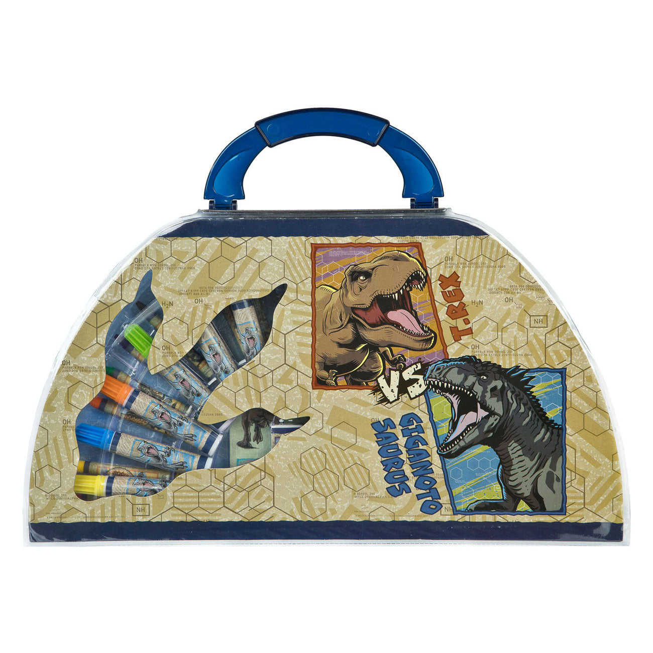 Merkloos sans marque kleurkoffer jurrasic world, 51dlg.