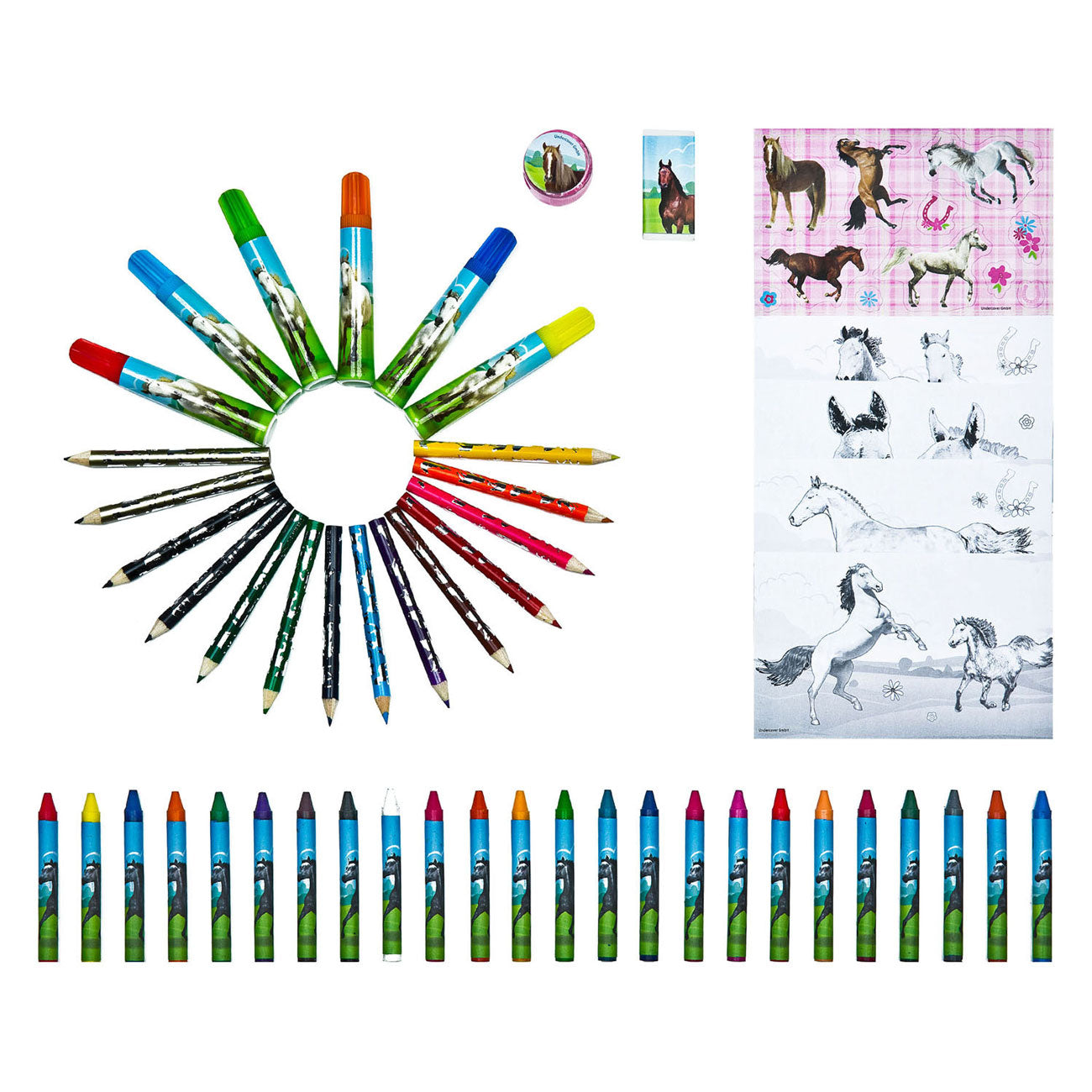 Caballos de maleta de color encubierto, 51dlg.