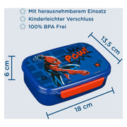 Undercover spiderman lunchbox blauw rood - afbeelding 3