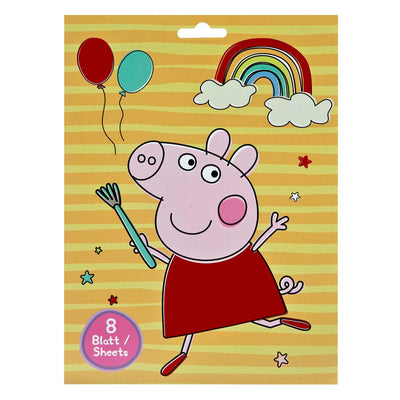Libro di adesivi sotto copertura Peppa Pig con 8 fogli