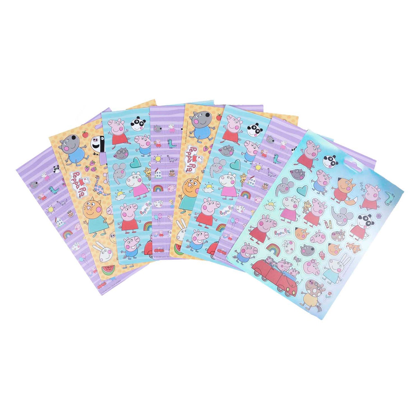 Libro di adesivi sotto copertura Peppa Pig con 8 fogli