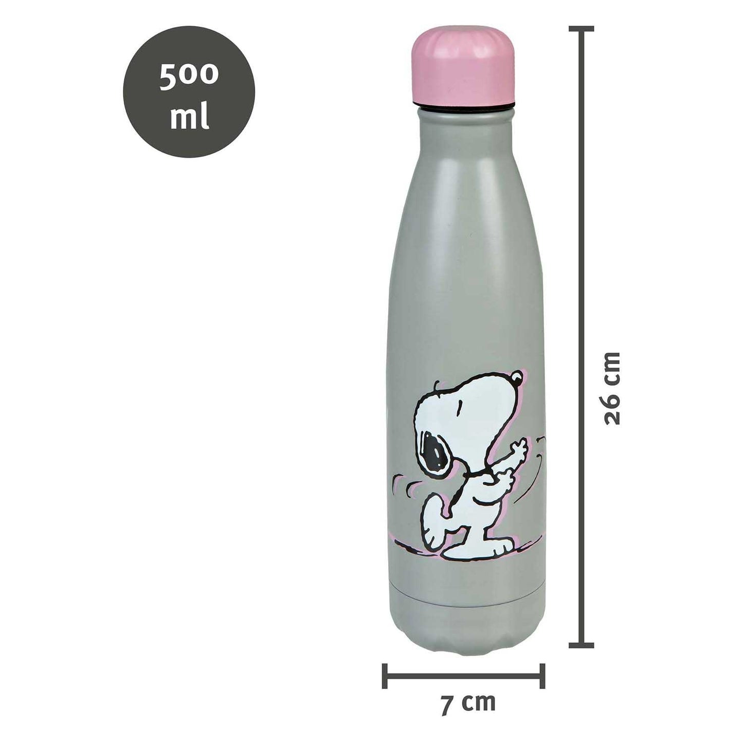 Bottiglia da bere sotto copertura 500 ml - snoopy