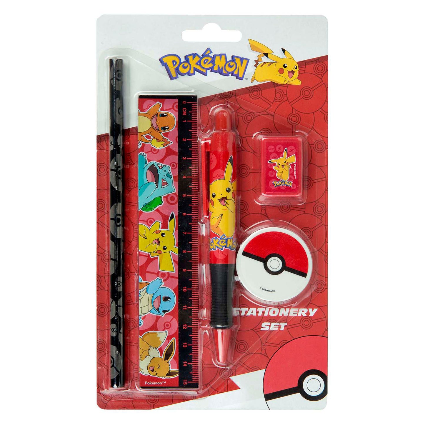 Juego de escritura encubierto pokemon - 5 piezas.