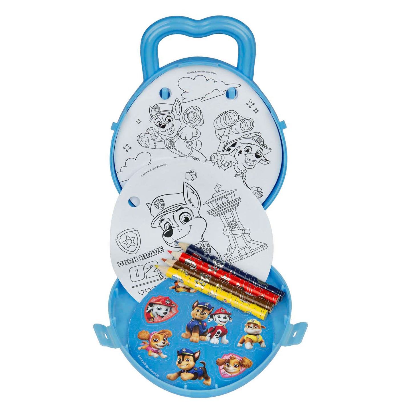 Set da colorare Paw Patrol da abbinare a matite colorate e adesivi