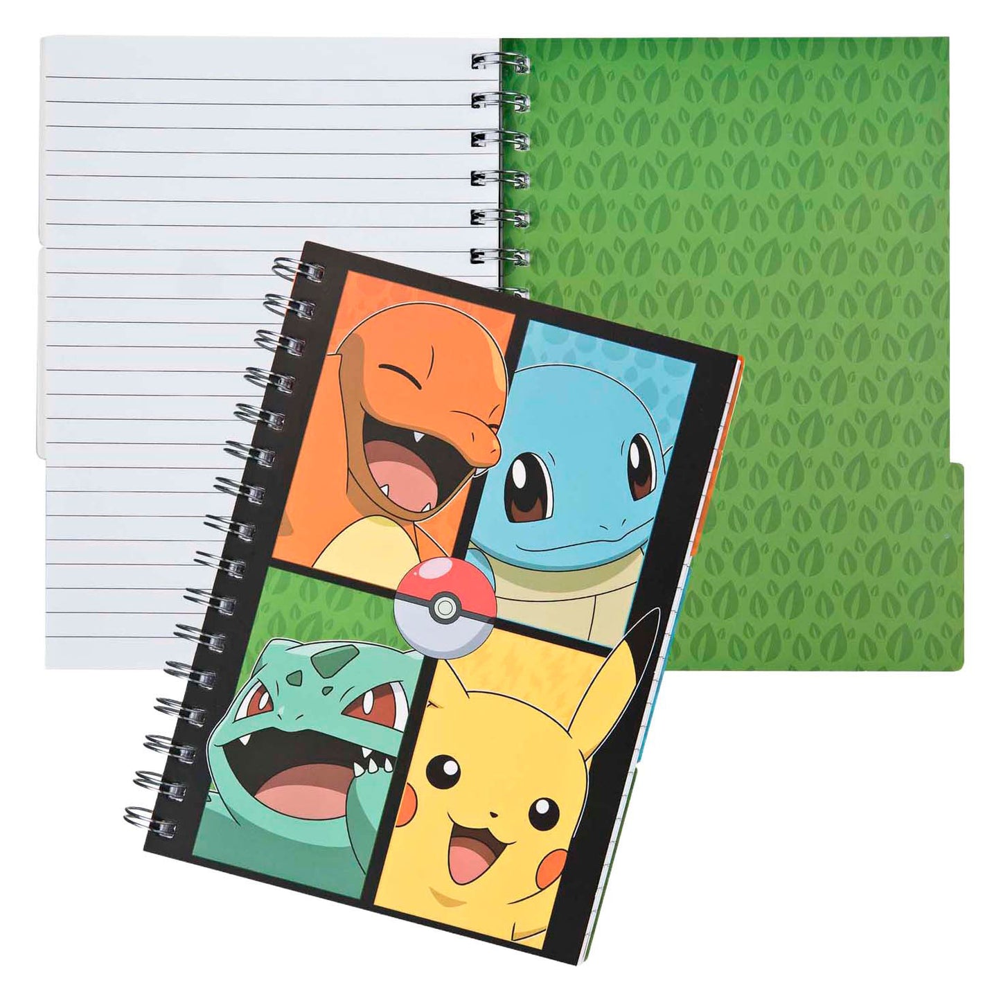 Quaderno sotto copertura con 3 schede pokemon
