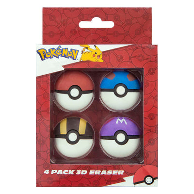 Juego de borradores encubiertos pokemon - 4 piezas.