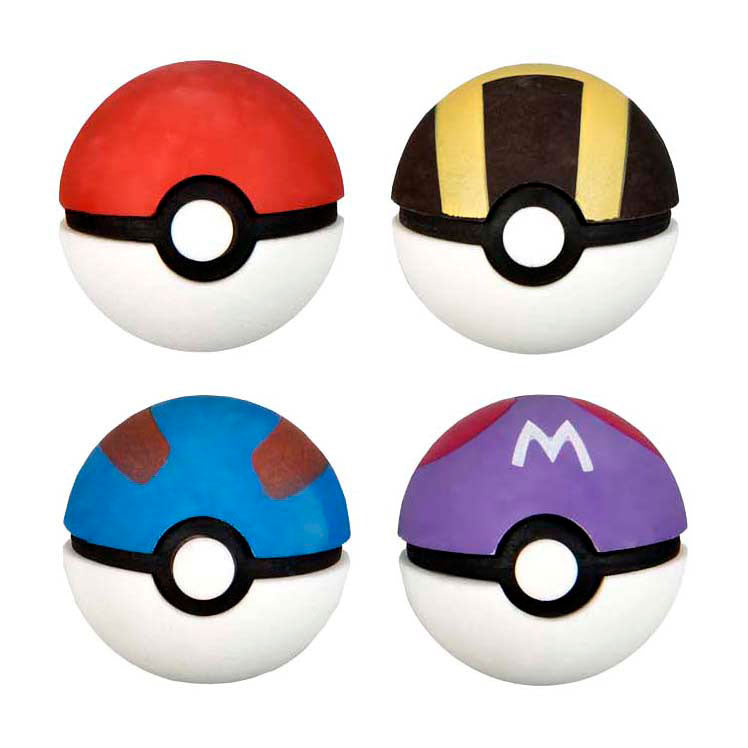 Juego de borradores encubiertos pokemon - 4 piezas.